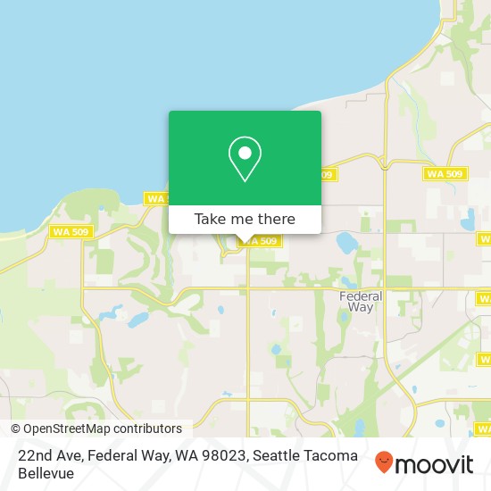 Mapa de 22nd Ave, Federal Way, WA 98023