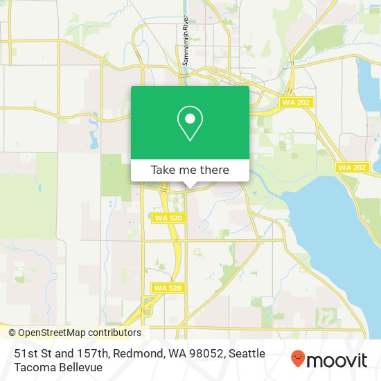 51st St and 157th, Redmond, WA 98052 map