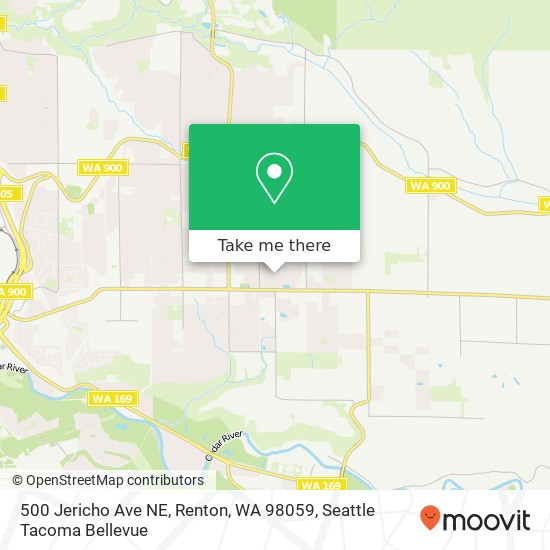 Mapa de 500 Jericho Ave NE, Renton, WA 98059