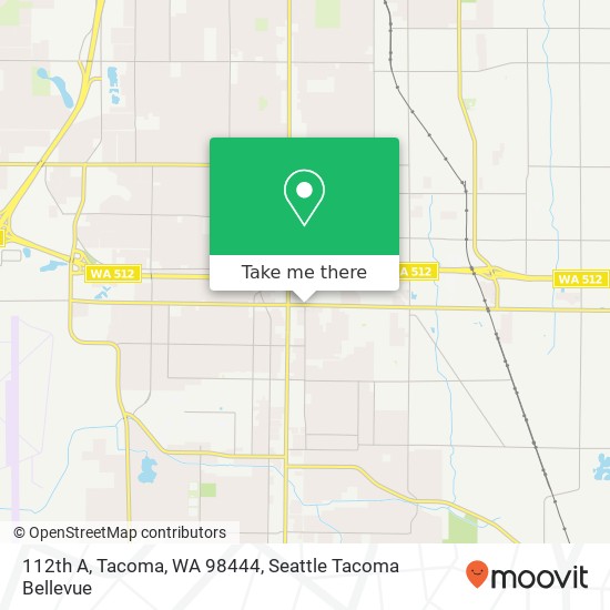 Mapa de 112th A, Tacoma, WA 98444