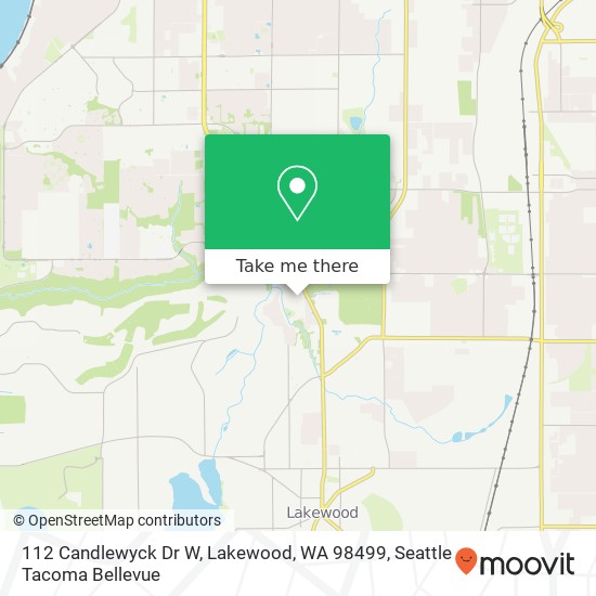 Mapa de 112 Candlewyck Dr W, Lakewood, WA 98499