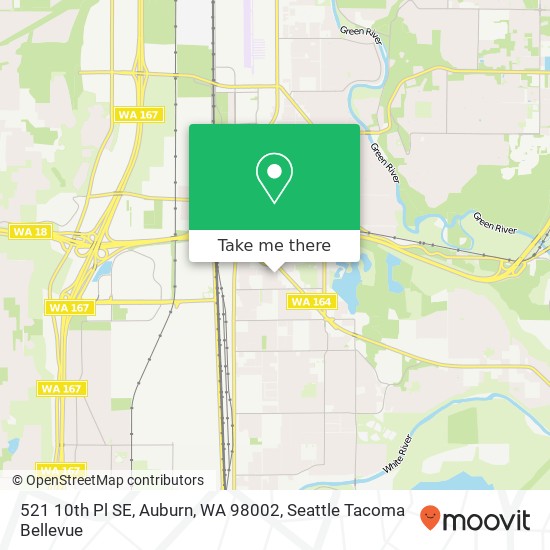 Mapa de 521 10th Pl SE, Auburn, WA 98002