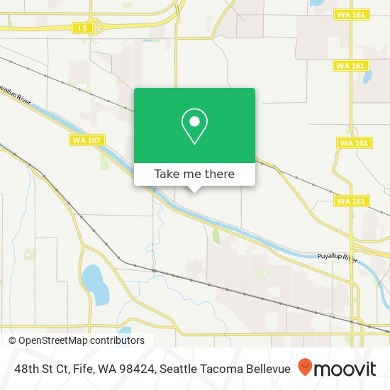 Mapa de 48th St Ct, Fife, WA 98424