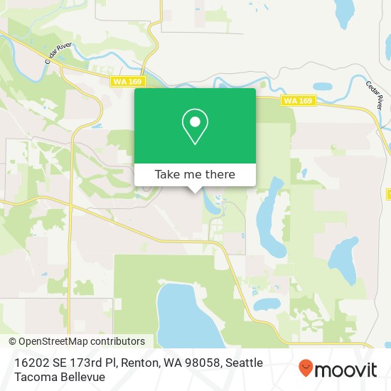 Mapa de 16202 SE 173rd Pl, Renton, WA 98058