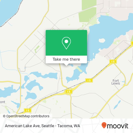 Mapa de American Lake Ave, Tacoma, WA 98433