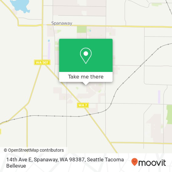 Mapa de 14th Ave E, Spanaway, WA 98387