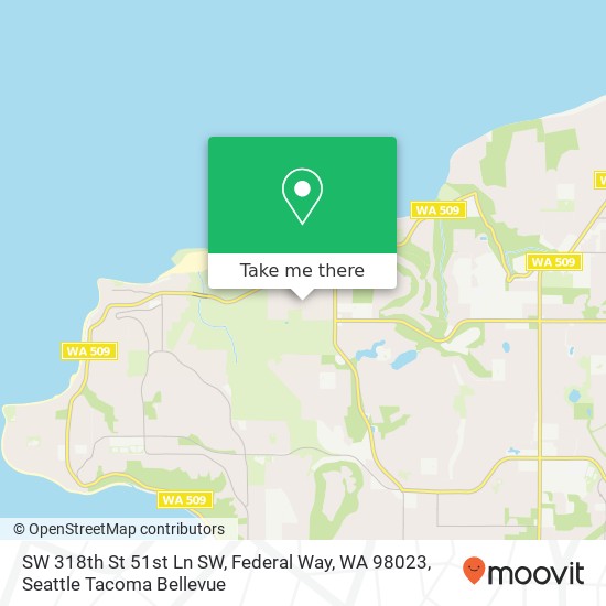 SW 318th St 51st Ln SW, Federal Way, WA 98023 map