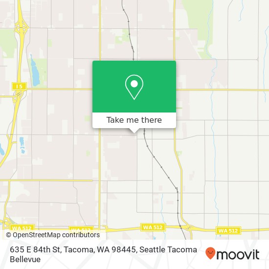 Mapa de 635 E 84th St, Tacoma, WA 98445