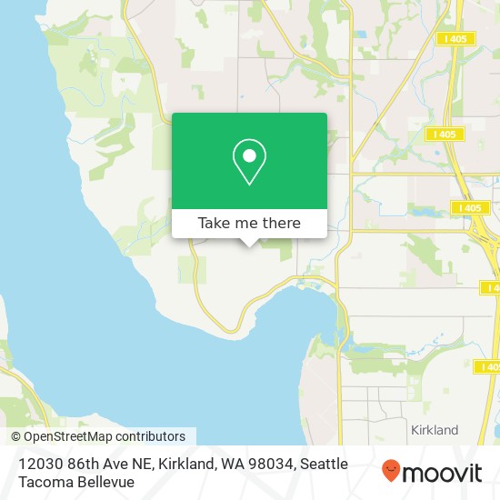 Mapa de 12030 86th Ave NE, Kirkland, WA 98034