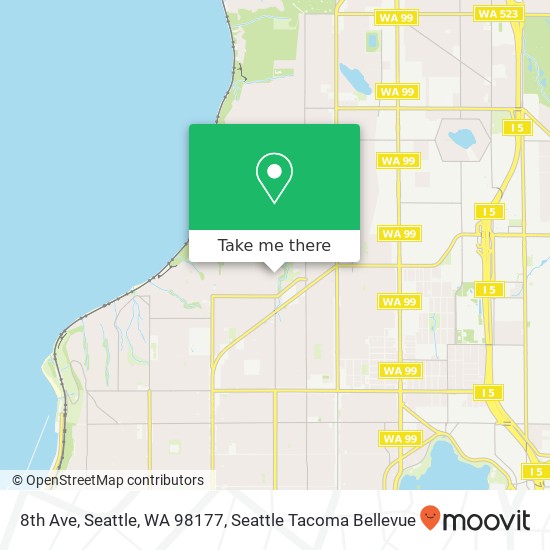 Mapa de 8th Ave, Seattle, WA 98177