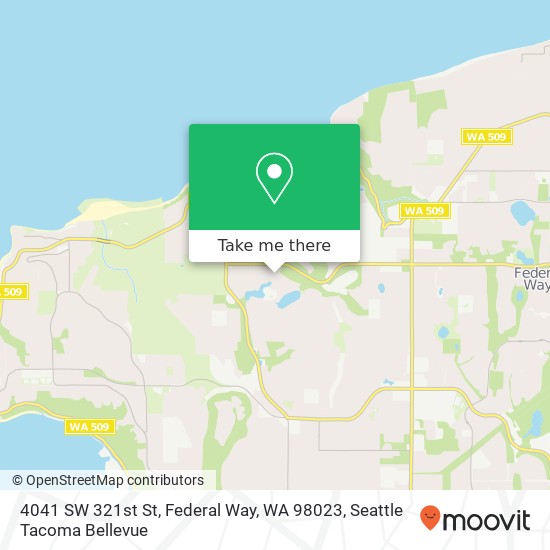 Mapa de 4041 SW 321st St, Federal Way, WA 98023