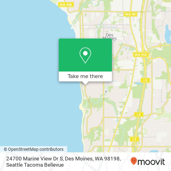 Mapa de 24700 Marine View Dr S, Des Moines, WA 98198