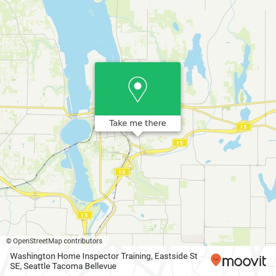 Washington Home Inspector Training, Eastside St SE map