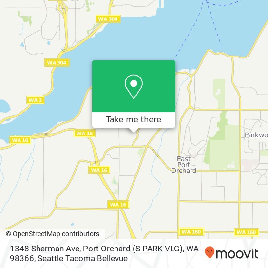 1348 Sherman Ave, Port Orchard (S PARK VLG), WA 98366 map