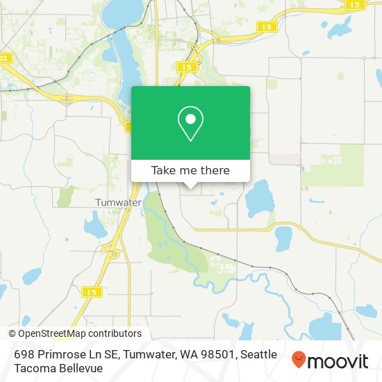 Mapa de 698 Primrose Ln SE, Tumwater, WA 98501
