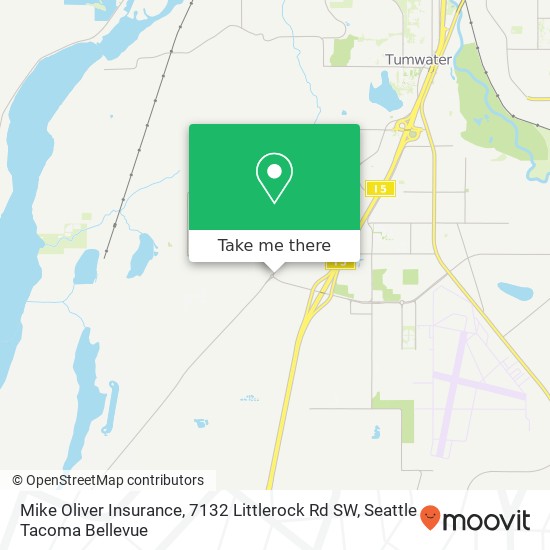 Mapa de Mike Oliver Insurance, 7132 Littlerock Rd SW