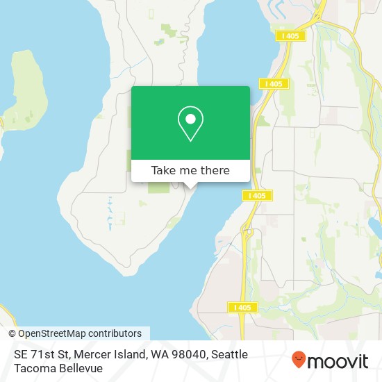 Mapa de SE 71st St, Mercer Island, WA 98040