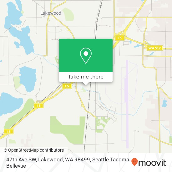 Mapa de 47th Ave SW, Lakewood, WA 98499