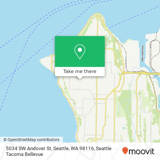 Mapa de 5034 SW Andover St, Seattle, WA 98116