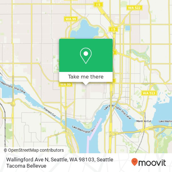 Mapa de Wallingford Ave N, Seattle, WA 98103