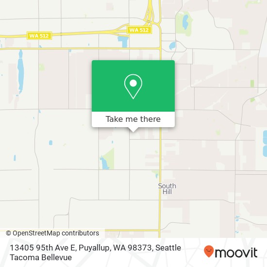 Mapa de 13405 95th Ave E, Puyallup, WA 98373