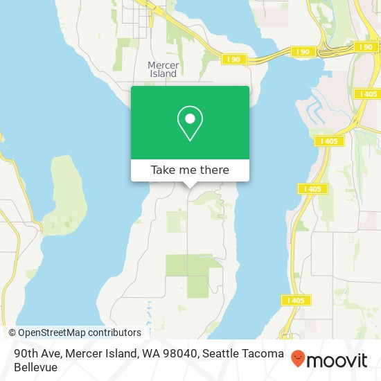 90th Ave, Mercer Island, WA 98040 map