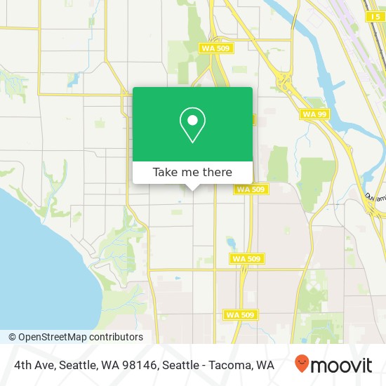 Mapa de 4th Ave, Seattle, WA 98146