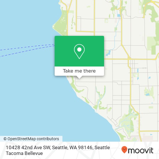 Mapa de 10428 42nd Ave SW, Seattle, WA 98146