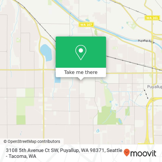 Mapa de 3108 5th Avenue Ct SW, Puyallup, WA 98371