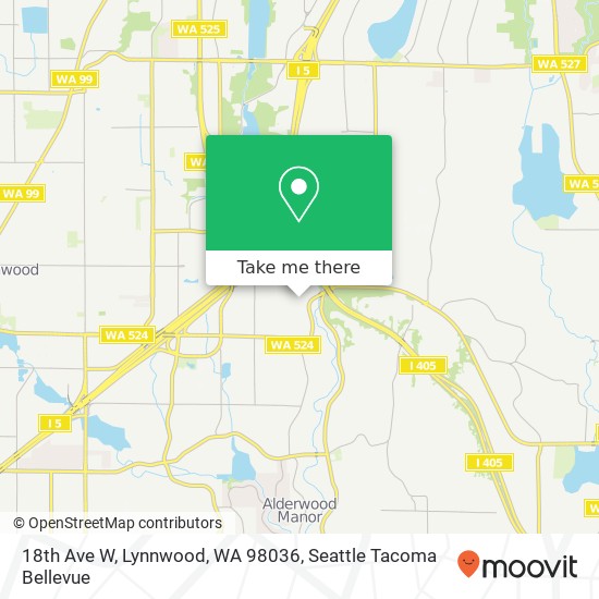 Mapa de 18th Ave W, Lynnwood, WA 98036