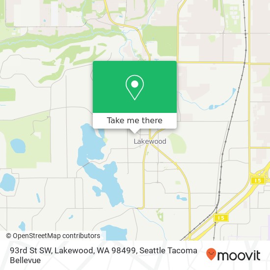 Mapa de 93rd St SW, Lakewood, WA 98499