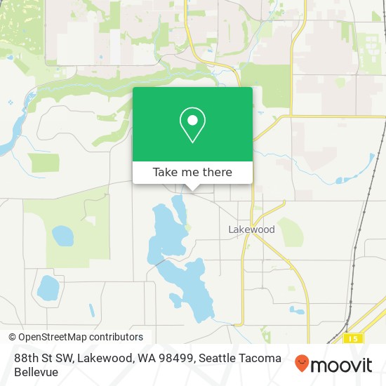 Mapa de 88th St SW, Lakewood, WA 98499