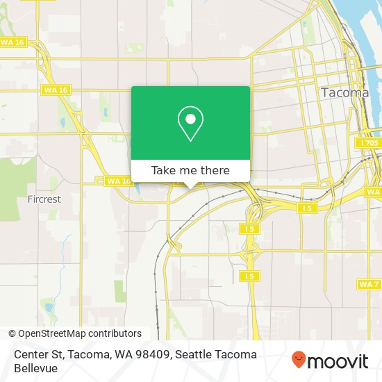 Mapa de Center St, Tacoma, WA 98409