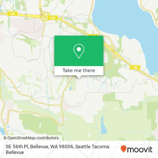 Mapa de SE 56th Pl, Bellevue, WA 98006