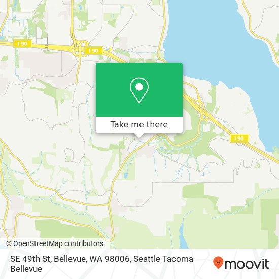 SE 49th St, Bellevue, WA 98006 map