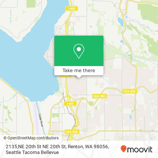 Mapa de 2135,NE 20th St NE 20th St, Renton, WA 98056