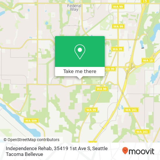 Mapa de Independence Rehab, 35419 1st Ave S