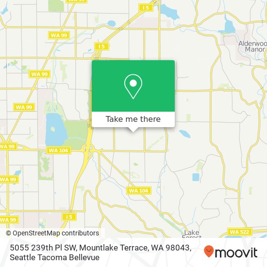Mapa de 5055 239th Pl SW, Mountlake Terrace, WA 98043