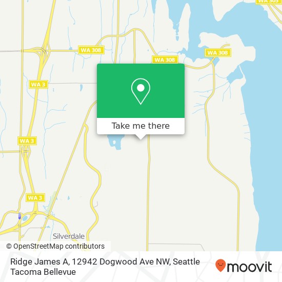 Mapa de Ridge James A, 12942 Dogwood Ave NW