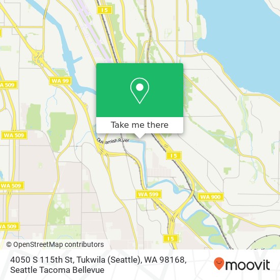 Mapa de 4050 S 115th St, Tukwila (Seattle), WA 98168