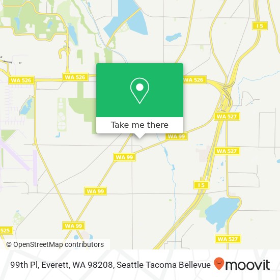 99th Pl, Everett, WA 98208 map