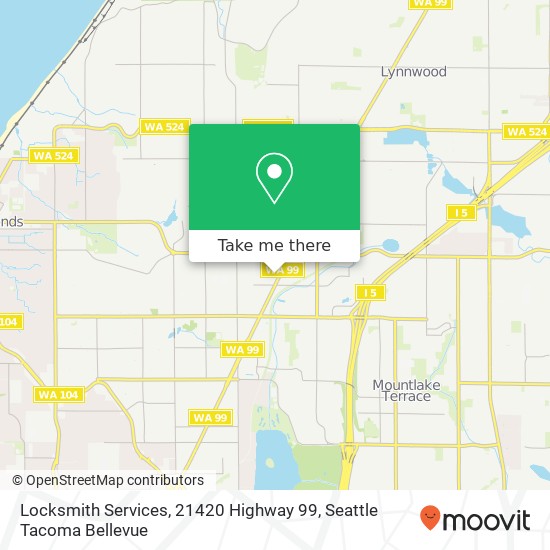 Mapa de Locksmith Services, 21420 Highway 99