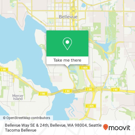 Mapa de Bellevue Way SE & 24th, Bellevue, WA 98004