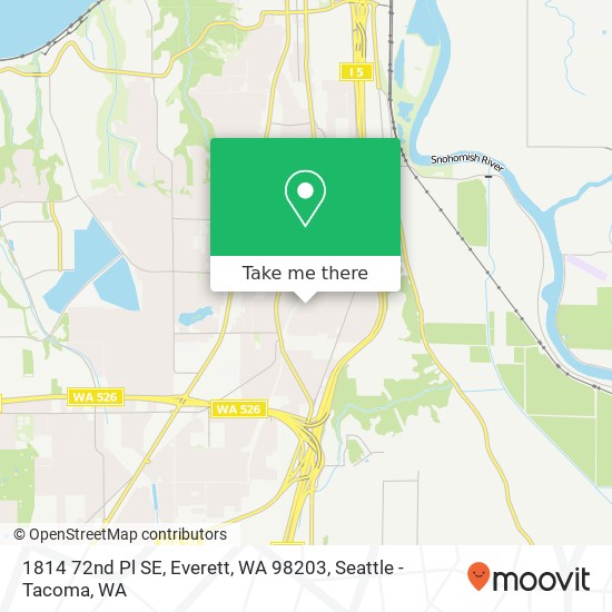 Mapa de 1814 72nd Pl SE, Everett, WA 98203