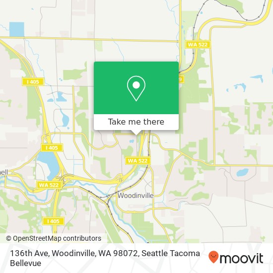 Mapa de 136th Ave, Woodinville, WA 98072