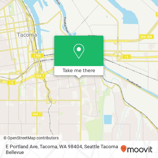 Mapa de E Portland Ave, Tacoma, WA 98404