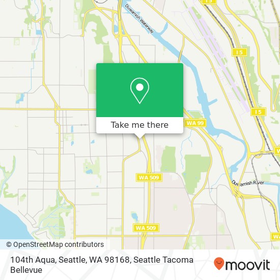 Mapa de 104th Aqua, Seattle, WA 98168