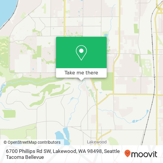 Mapa de 6700 Phillips Rd SW, Lakewood, WA 98498