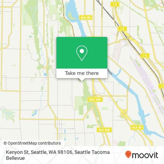 Mapa de Kenyon St, Seattle, WA 98106