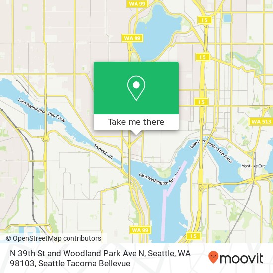 N 39th St and Woodland Park Ave N, Seattle, WA 98103 map